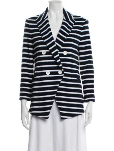 Pre-owned Veronica Beard Striped Blazer In Blue
