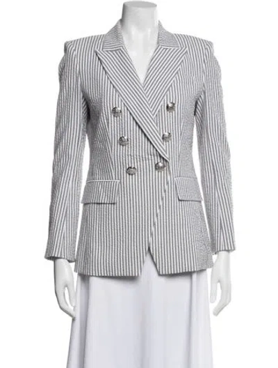 Pre-owned Veronica Beard Striped Blazer In Blue