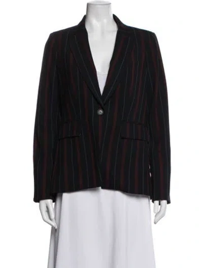 Pre-owned Veronica Beard Striped Blazer In Blue