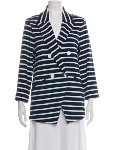 Pre-owned Veronica Beard Striped Blazer In Blue