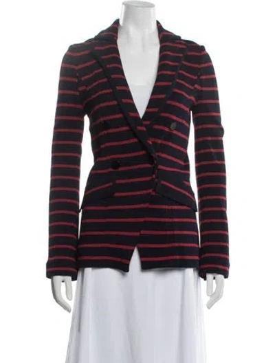 Pre-owned Veronica Beard Striped Blazer In Blue