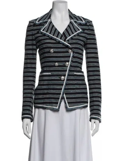 Pre-owned Veronica Beard Striped Blazer In Blue
