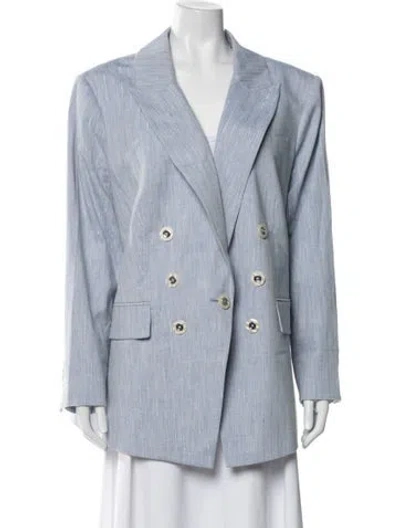 Pre-owned Veronica Beard Striped Blazer In Blue