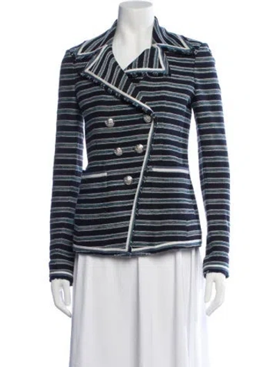 Pre-owned Veronica Beard Striped Blazer In Blue