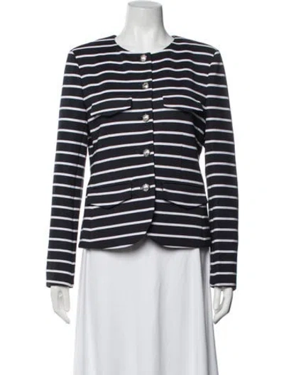 Pre-owned Veronica Beard Striped Blazer In Blue