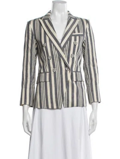 Pre-owned Veronica Beard Striped Blazer In Blue