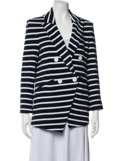 Pre-owned Veronica Beard Striped Blazer In Blue