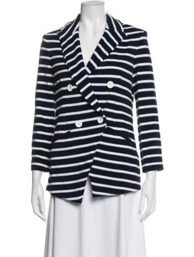 Pre-owned Veronica Beard Striped Blazer In Blue