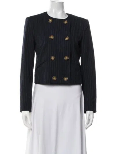Pre-owned Veronica Beard Striped Blazer In Blue
