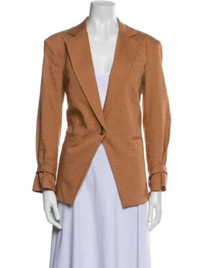 Pre-owned Veronica Beard Striped Blazer In Brown