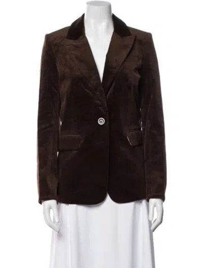 Pre-owned Veronica Beard Striped Blazer In Brown