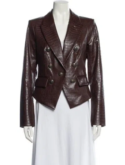 Pre-owned Veronica Beard Striped Blazer In Brown