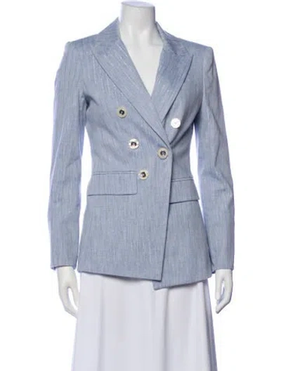 Pre-owned Veronica Beard Striped Blazer In Gray