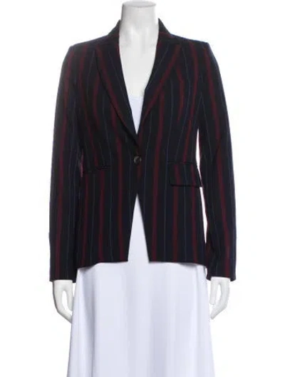 Pre-owned Veronica Beard Striped Blazer In Gray
