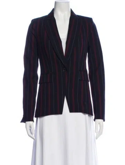 Pre-owned Veronica Beard Striped Blazer In Gray