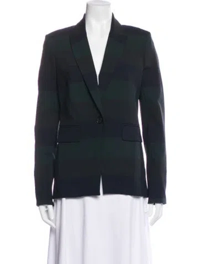 Pre-owned Veronica Beard Striped Blazer In Gray