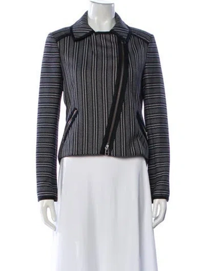 Pre-owned Veronica Beard Striped Blazer In Gray