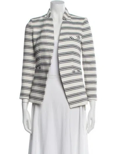 Pre-owned Veronica Beard Striped Blazer In Neutral