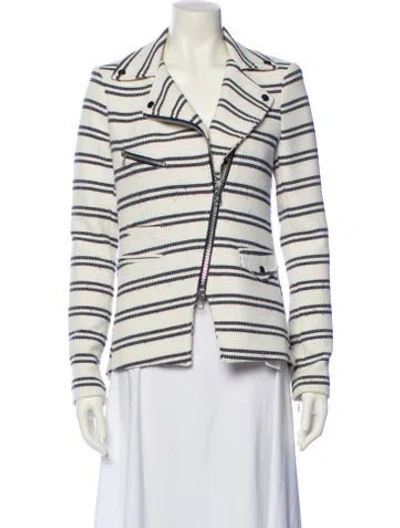 Pre-owned Veronica Beard Striped Blazer In Neutral