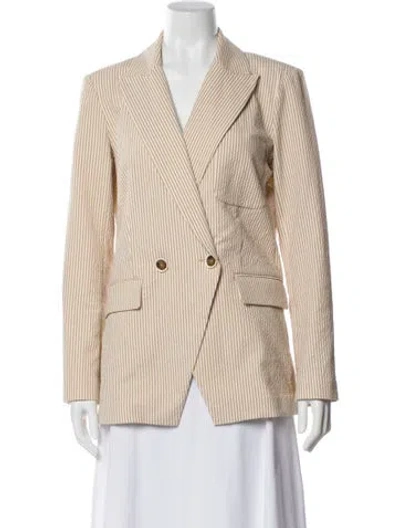 Pre-owned Veronica Beard Striped Blazer In Neutral