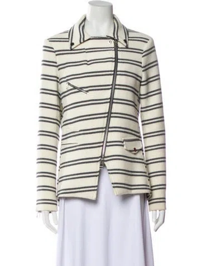 Pre-owned Veronica Beard Striped Blazer In Neutral