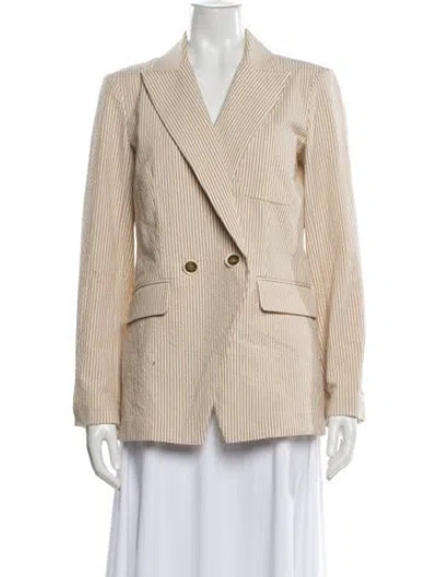 Pre-owned Veronica Beard Striped Blazer In Neutral