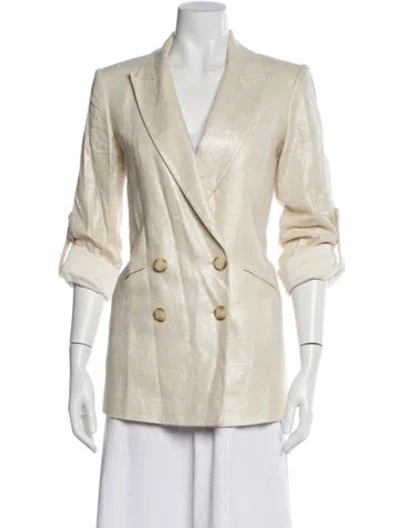 Pre-owned Veronica Beard Striped Blazer In Neutral