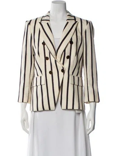 Pre-owned Veronica Beard Striped Blazer In Neutral