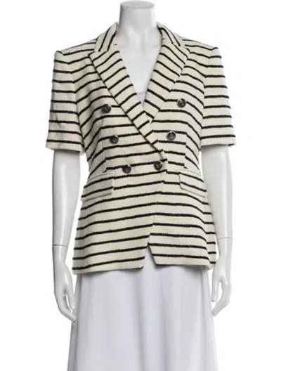 Pre-owned Veronica Beard Striped Blazer In Neutral