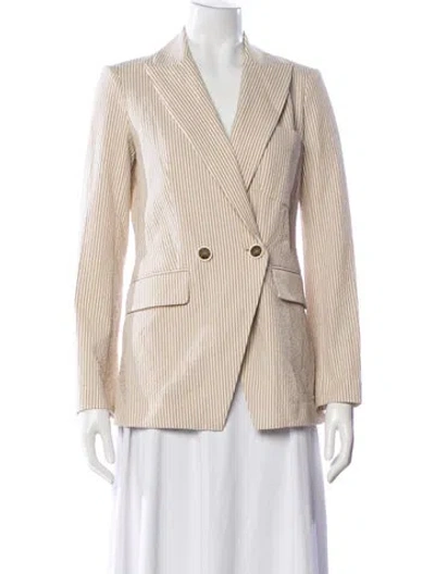 Pre-owned Veronica Beard Striped Blazer In Neutral
