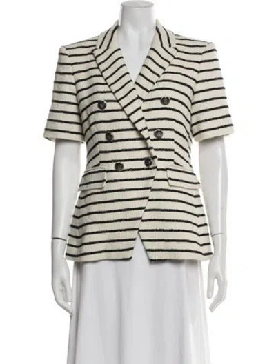 Pre-owned Veronica Beard Striped Blazer In Neutral