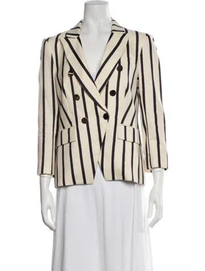 Pre-owned Veronica Beard Striped Blazer In Neutral