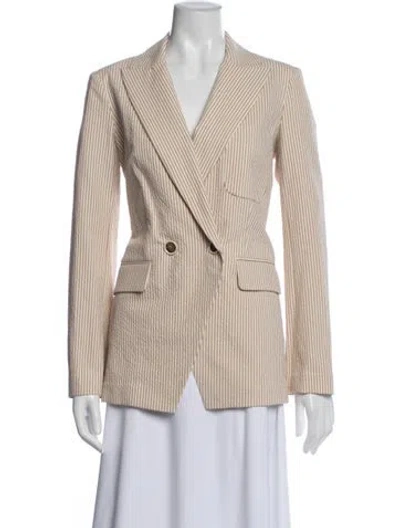 Pre-owned Veronica Beard Striped Blazer In Neutral