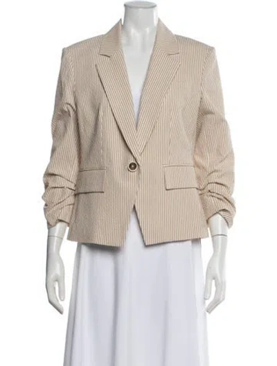 Pre-owned Veronica Beard Striped Blazer In Neutral