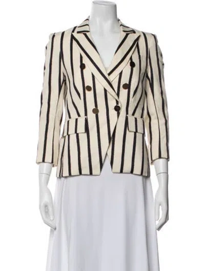 Pre-owned Veronica Beard Striped Blazer In Neutral