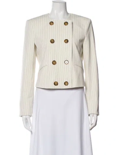 Pre-owned Veronica Beard Striped Blazer In Neutral