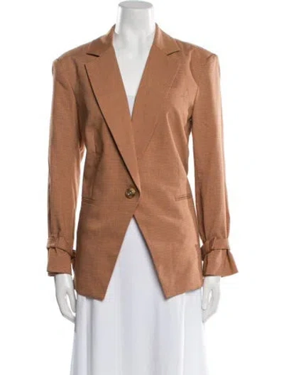 Pre-owned Veronica Beard Striped Blazer In Orange