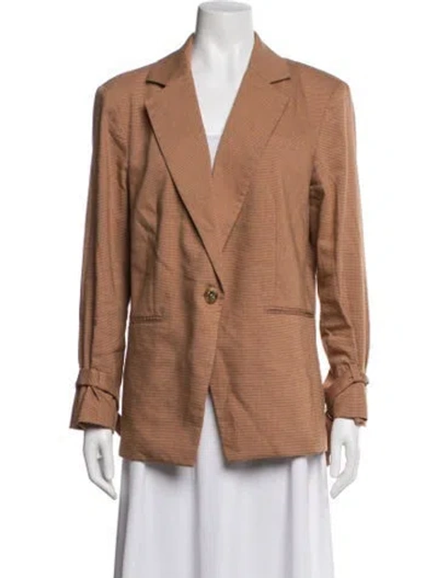 Pre-owned Veronica Beard Striped Blazer In Orange