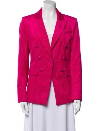 Pre-owned Veronica Beard Striped Blazer In Pink