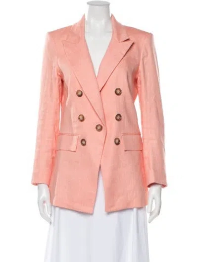 Pre-owned Veronica Beard Striped Blazer In Pink