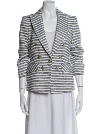 Pre-owned Veronica Beard Striped Blazer W/ Tags In Blue