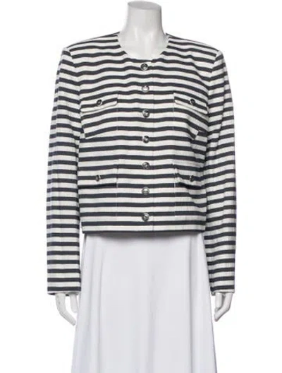 Pre-owned Veronica Beard Striped Blazer W/ Tags In Blue