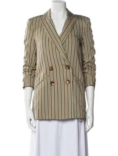 Pre-owned Veronica Beard Striped Blazer W/ Tags In Green
