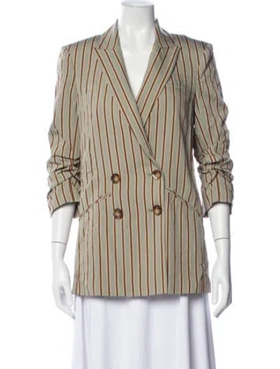 Pre-owned Veronica Beard Striped Blazer W/ Tags In Green