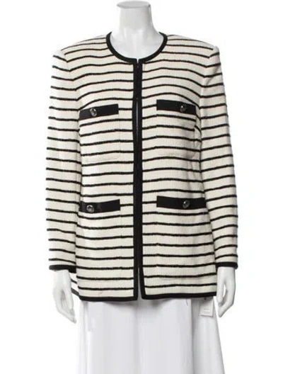 Pre-owned Veronica Beard Striped Blazer W/ Tags In Neutrals
