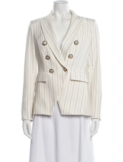 Pre-owned Veronica Beard Striped Blazer W/ Tags In White