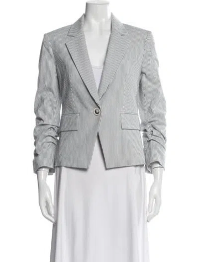 Pre-owned Veronica Beard Striped Blazer W/ Tags In White