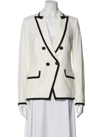 Pre-owned Veronica Beard Striped Blazer In White