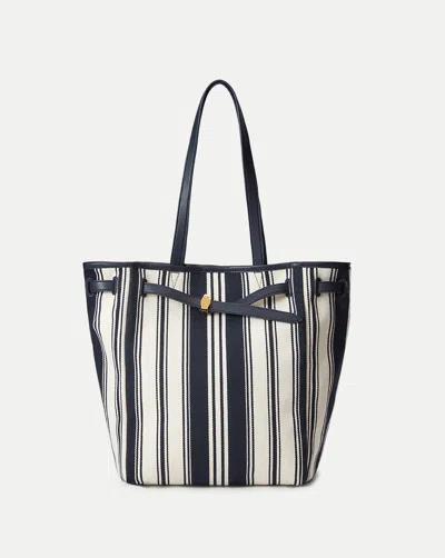 Veronica Beard Striped Canvas Dash Tote In Multi