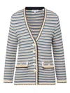 Veronica Beard Striped Cardigan In Multi